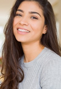 Woman with beautiful teeth smiling 